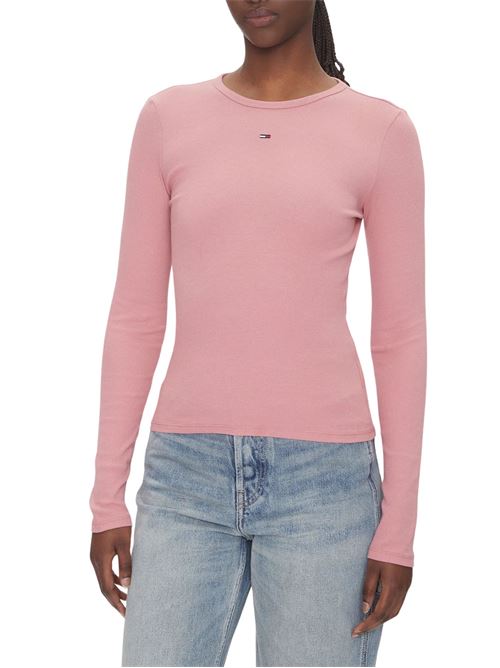 T-shirt rosa in cotone Tommy Jeans | DW0DW17387TI0